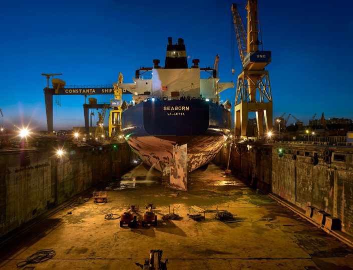 Repairing works of Seaborn vessel in a Constanza shipyard Repairing works of Seaborn vessel in a Constanza shipyard